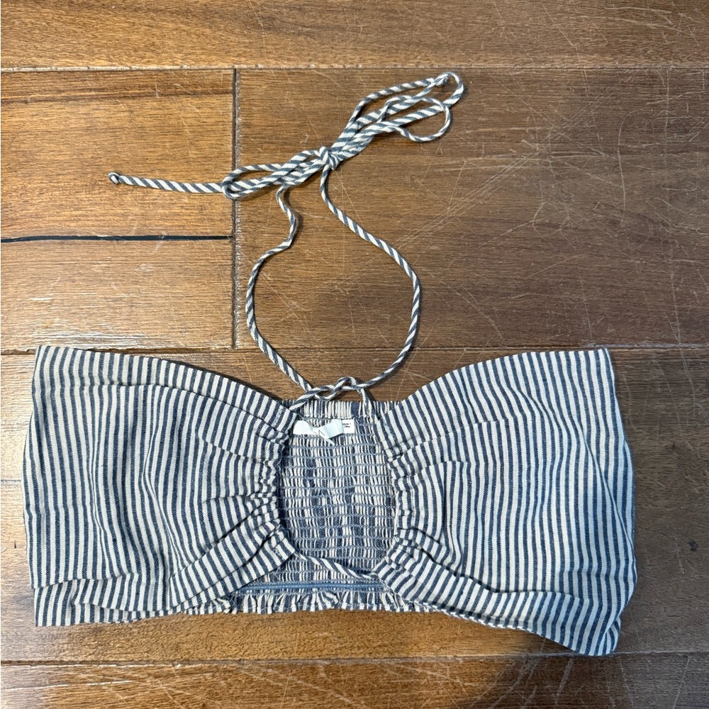 Striped Blue and White Women's Top